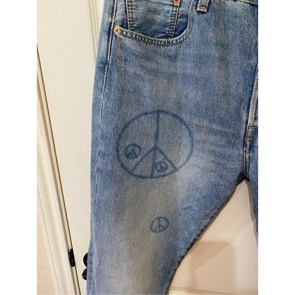 NWT LEVI'S 501 150 ANNIVERSARY EDITION PEACE STONEWASH WATER-LESS JEANS W38 L34 - Picture 2 of 6